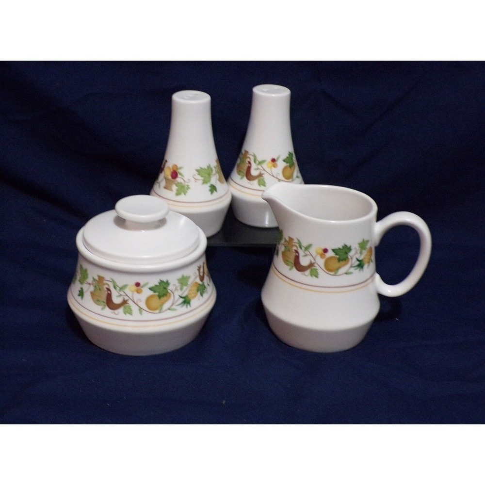 Noritake Progression China "Homecoming" #9002 Salt & Pepper, Cream & Sugar Set